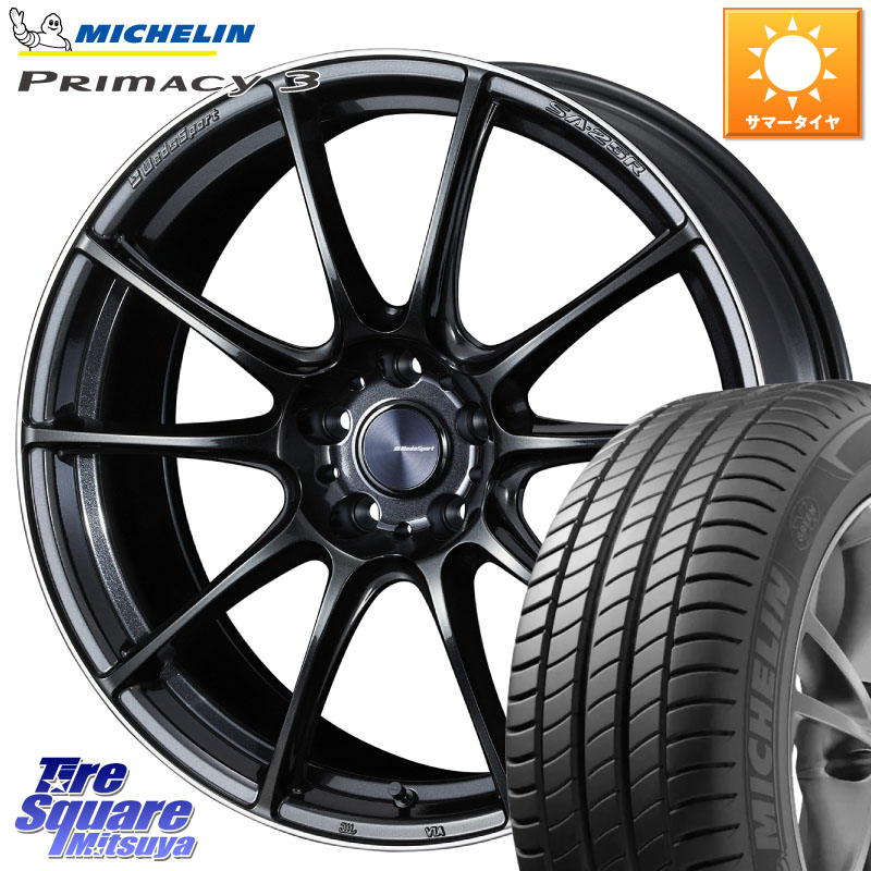 WEDS SA-25R ウェッズ スポーツ ホイール 19インチ 19 X 8.0J +45 5穴 114.3 ミシュラン PRIMACY3 プライマシー3 ZP RFT 98Y XL ★MOE 正規 245/40RF19