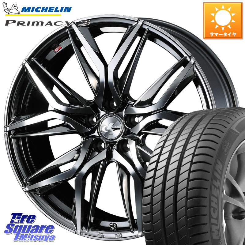 WEDS 40842 レオニス LEONIS LM BMCMC 19インチ 19 X 8.0J +43 5穴 114.3 ミシュラン PRIMACY3 プライマシー3 Acoustic ZP RFT 98Y XL ★MOE 正規 245/40RF19