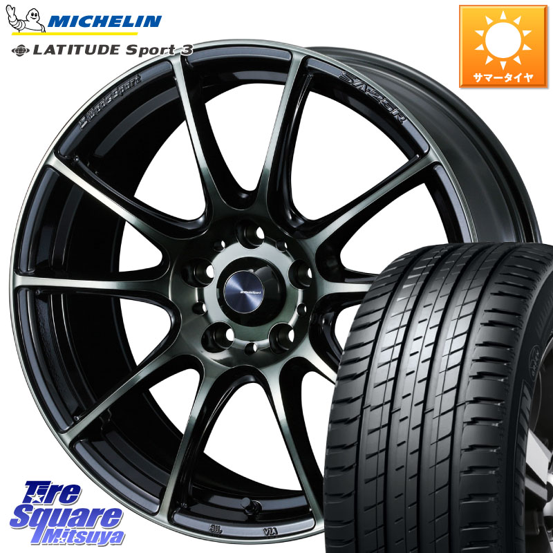 WEDS SA-25R WBC ウェッズ スポーツ ホイール 18インチ 18 X 7.0J +53 5穴 114.3 ミシュラン LATITUDE SPORT 3 104V XL VOL 正規 235/55R18 BT5レガシィアウトバック