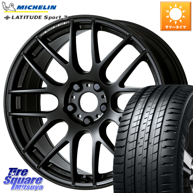 WORK ワーク EMOTION エモーション M8R MBL 18インチ 18 X 8.5J +38 5穴 114.3 ミシュラン LATITUDE SPORT 3 105W N1 正規 255/55R18 アウトランダーPHEV
