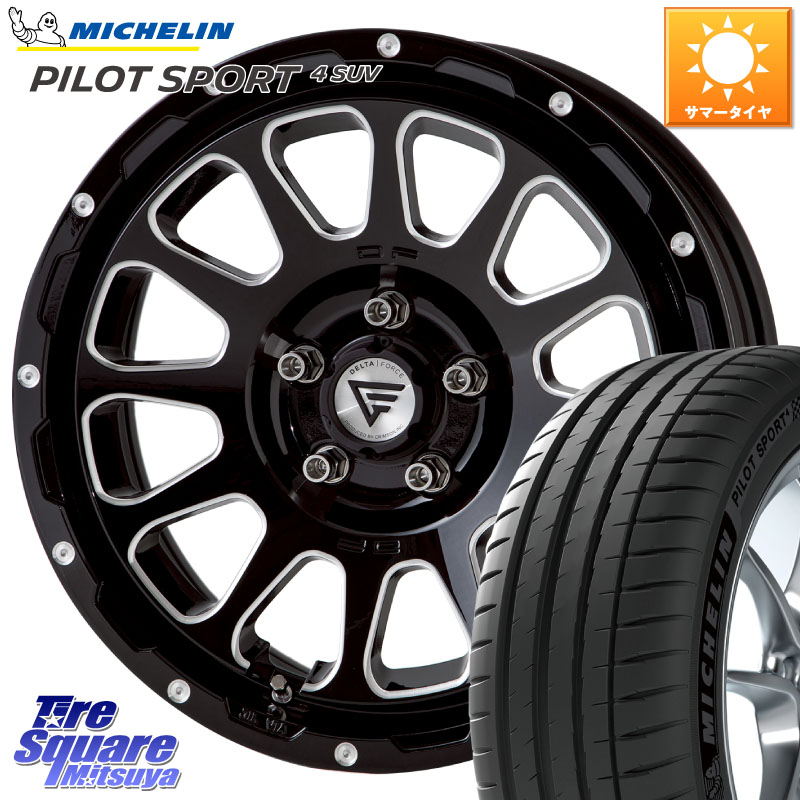 DELTA FORCE デルタフォース オーバル 8J ホイール 17インチ 17 X 8.0J +35 5穴 114.3 ミシュラン PILOT SPORT4 パイロットスポーツ4 SUV 108W XL 正規 235/65R17