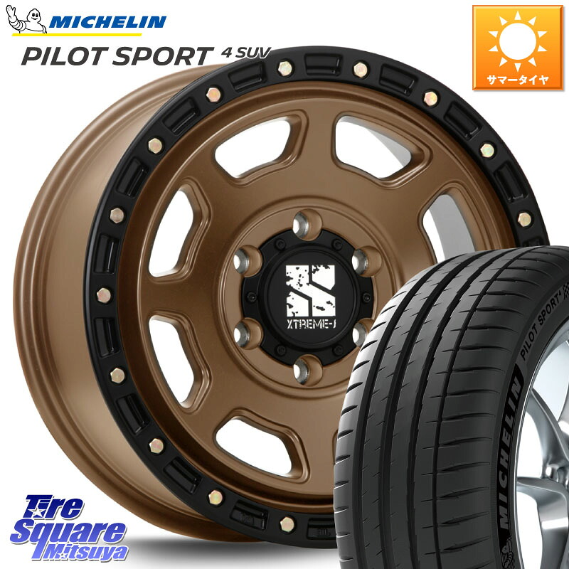 MLJ XJ07 XTREME-J 6H MB エクストリームJ ホイール 18インチ 18 X 8.0J +50 6穴 139.7 ミシュラン PILOT SPORT4 パイロットスポーツ4 SUV 110V 正規 265/60R18 トライトンGLS(ナローボディ)