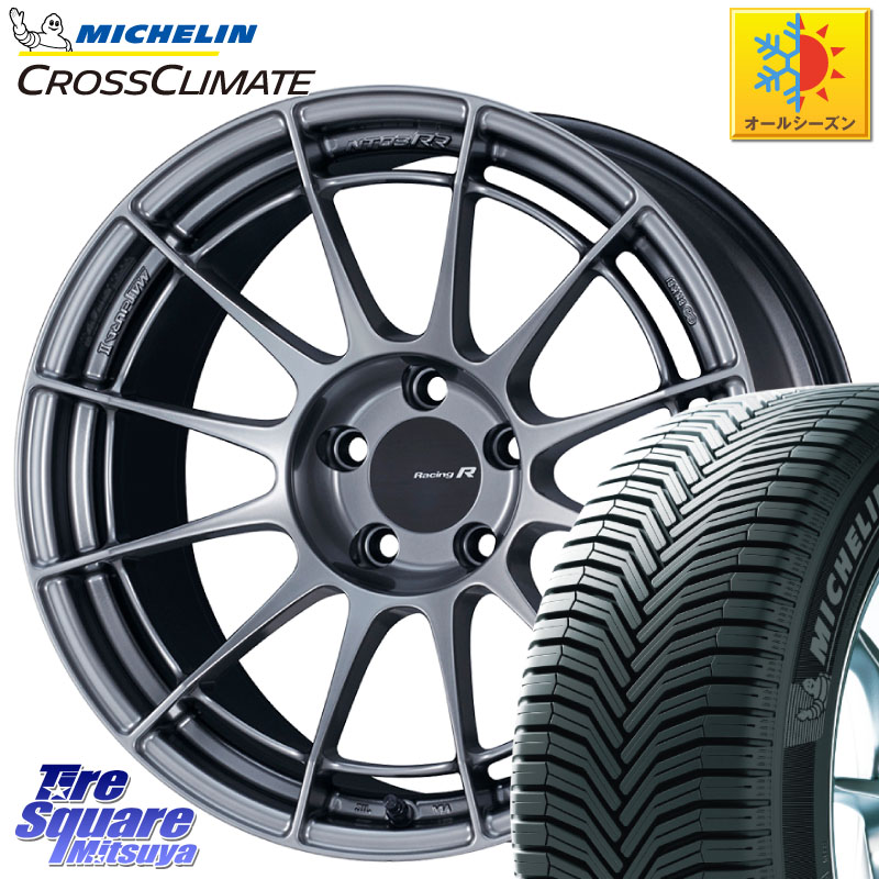 ミシュラン CROSSCLIMATE クロスクライメイト オールシーズンタイヤ 102V XL AO 正規 225/55R18ENKEI エンケイ Racing Revolution NT03RR ホイール 18X8.0J 45 5穴 114.3 SL系フォレスター|タイヤスクエアミツヤ