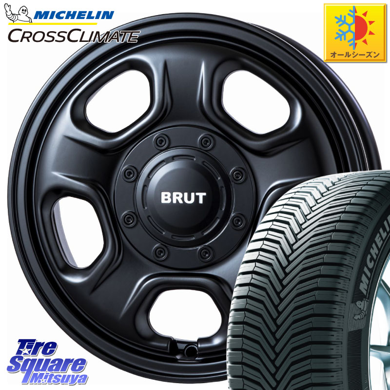 ミシュラン CROSSCLIMATE+ クロスクライメイト+ オールシーズンタイヤ 88T XL 正規 175/70R14BRUT ブルート BR-33 BR33 ホイール 14インチ 14X4.5J 45 4穴 100 Mx27/37/47Sソリオ・MB37SデリカD2 デリカD:2 D2｜タイヤスクエアミツヤ