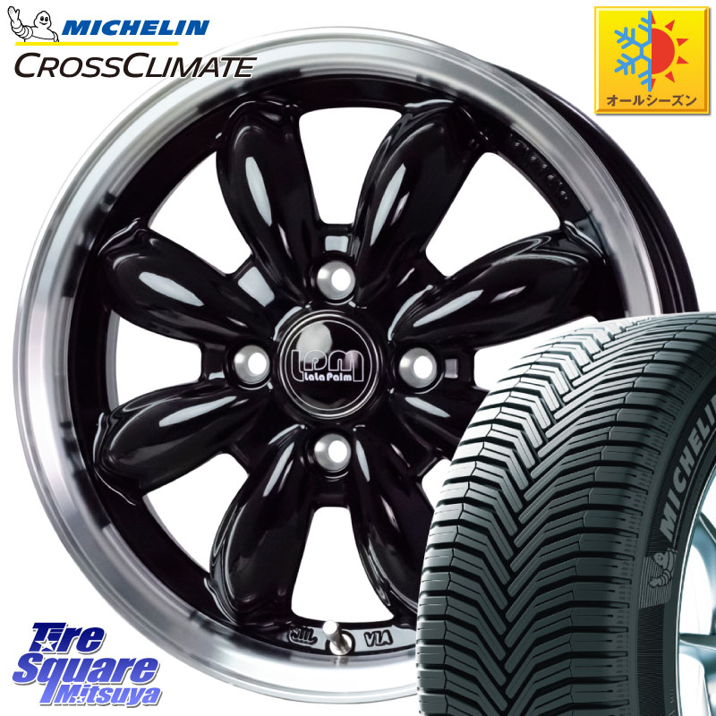 ミシュラン CROSSCLIMATE+ クロスクライメイト+ オールシーズンタイヤ 85T XL 正規 165/70R14HotStuff LaLa Palm CUP2 ララパーム カップ2 BK ホイール 14インチ 14X4.5J 45 4穴 100 Mx27/37/47Sソリオ・MB37SデリカD2 ハスラー MAx6S系ソリオ デリカD:2 D2 Kei ラピュ｜タイヤスクエアミツヤ