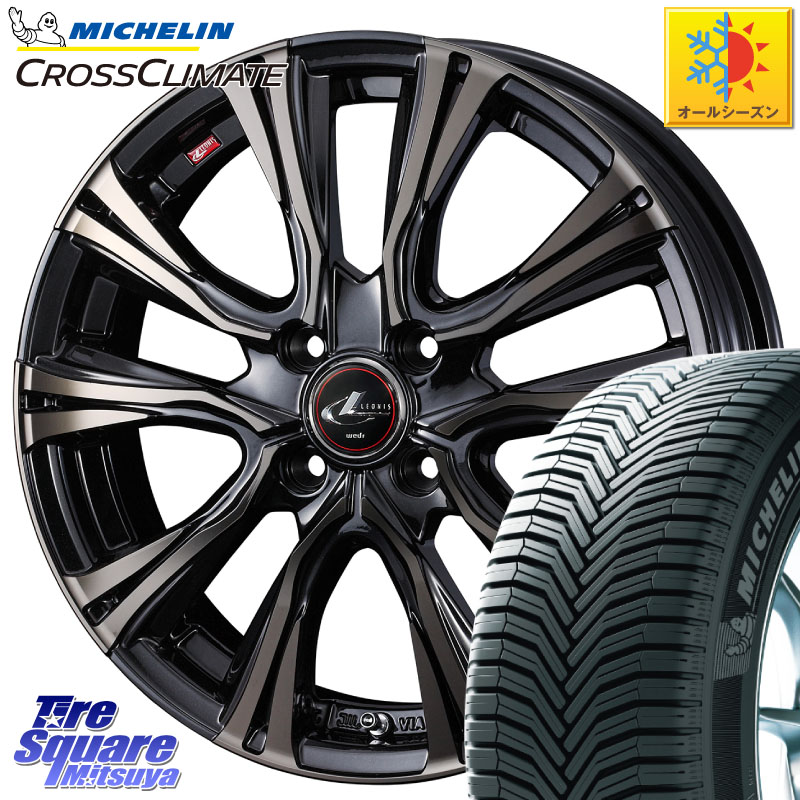 ミシュラン CROSSCLIMATE+ クロスクライメイト+ オールシーズンタイヤ 85H XL 正規 165/65R15WEDS 41211 LEONIS VR ウェッズ レオニス ホイール 15インチ 15X5.5J 43 4穴 100 Mx27/37/47Sソリオ・MB37SデリカD2 MAD7Sソリオ/MBD7SデリカD2 デリカD:2 D2|タイヤスクエアミツヤ