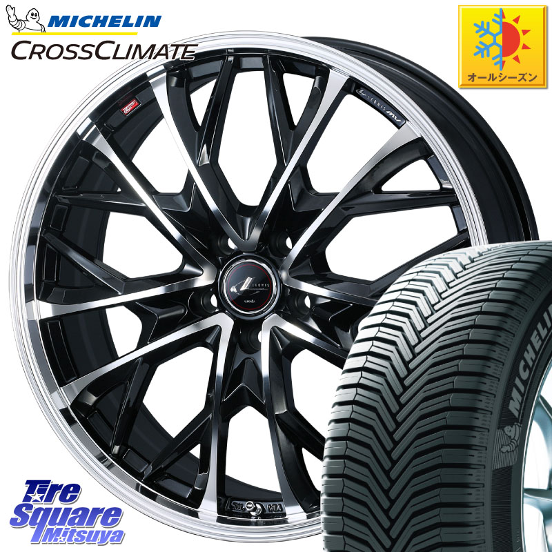 ミシュラン CROSSCLIMATE SUV クロスクライメイト SUV オールシーズンタイヤ 107V XL MO 正規 235/60R18 WEDS LEONIS MV レオニス MV ホイール 18インチ 18 X 8.0J(M14B) +42 5穴 114.3 クラウンスポーツ・エステート ハイブリッドZ スバル ソルテラ