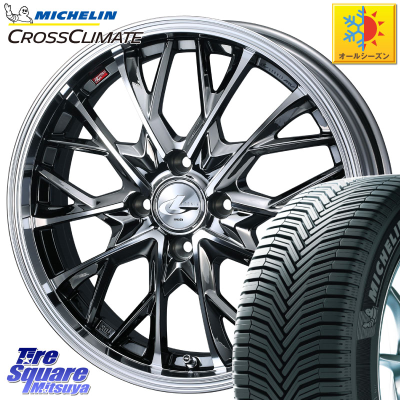 ミシュラン CROSSCLIMATE+ クロスクライメイト+ オールシーズンタイヤ 85H XL 正規 175/60R15 WEDS LEONIS MV レオニス MV BMCMC ホイール 15インチ 15 X 5.5J +43 4穴 100 K13マーチ 140系ポルテ E11ノート