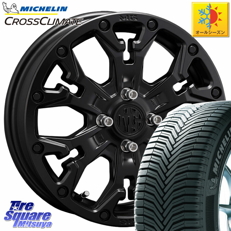 ミシュラン CROSSCLIMATE+ クロスクライメイト+ オールシーズンタイヤ 85T XL 正規 165/70R14 CRIMSON MG GOLEM Jr ホイール 14インチ 14 X 4.5J +43 4穴 100 Mx27/37/47Sソリオ・デリカD2 MAx6S系ソリオ