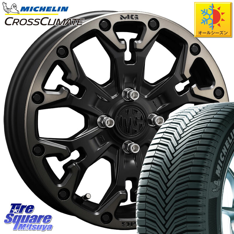 ミシュラン CROSSCLIMATE+ クロスクライメイト+ オールシーズンタイヤ 88T XL 正規 175/70R14 CRIMSON MG GOLEM Jr ホイール 14インチ 14 X 4.5J +43 4穴 100 Mx27/37/47Sソリオ・デリカD2