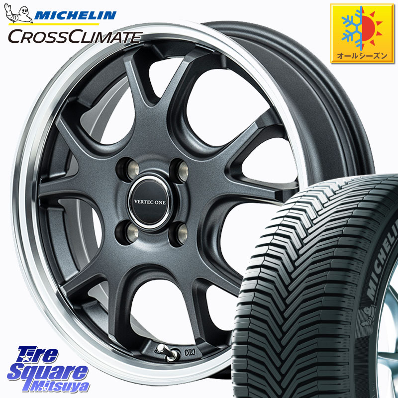 ミシュラン CROSSCLIMATE+ クロスクライメイト+ オールシーズンタイヤ 85H XL 正規 165/65R15 MANARAY MID VERTEC ONE EXE5 Vselection ホイール 15インチ 15 X 4.5J +45 4穴 100 ダイハツTAFT Mx27/37/47Sソリオ・デリカD2 MAx6S系ソリオ 69,971円