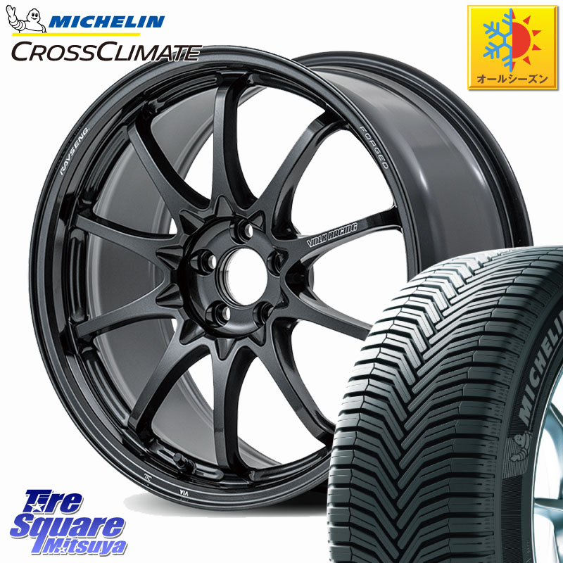 ミシュラン CROSSCLIMATE クロスクライメイト オールシーズンタイヤ 102V XL AO 正規 225/55R18RAYS 【欠品次回3~4月】 CE28N-plus VOLK RACING 鍛造 ホイール 18インチ 18X7.5J 48 5穴 100 レガシー レガシィ アウトバック｜タイヤスクエアミツヤ