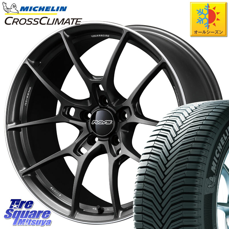 ミシュラン CROSSCLIMATE クロスクライメイト オールシーズンタイヤ 102V XL AO 正規 225/55R18 RAYS 【欠品次回10~11月】 G025 VOLK RACING 鍛造 ホイール 18インチ 18 X 7.5J +48 5穴 114.3 ZR-V レヴォーグレイバック SL系フォレスター SK系フォレスター