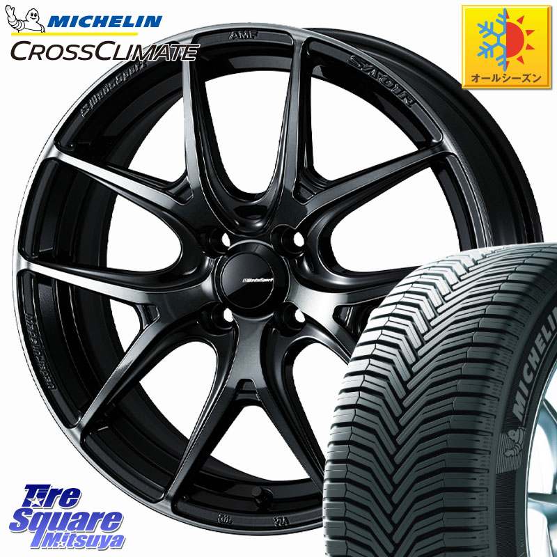 ミシュラン CROSSCLIMATE+ クロスクライメイト+ オールシーズンタイヤ 85H XL 正規 175/60R15 WEDS WedsSport SA-01R ホイール 15インチ ウェッズ スポーツ 15 X 5.0J +45 4穴 100 Mx27/37/47Sソリオ・デリカD2