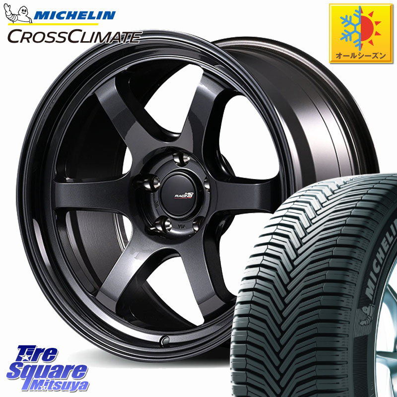 ミシュラン CROSSCLIMATE SUV クロスクライメイト SUV オールシーズンタイヤ 103V AO 正規 235/60R18 MANARAY MID RACING R06 ホイール 18インチ 18 X 8.5J(M14B) +38 5穴 114.3 レクサスNX20系 クラウンスポーツ・エステート ハイブリッドZ
