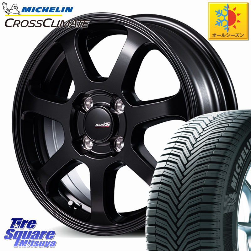 ミシュラン CROSSCLIMATE+ クロスクライメイト+ オールシーズンタイヤ 85H XL 正規 165/65R15MANARAY MID Racing R07 TypeS ホイール 15インチ レーシング 15X5.0J 45 4穴 100 ダイハツTAFT Mx27/37/47Sソリオ・MB37SデリカD2 MAx6S系ソリオ デリカ ミニ DELICA MINI|タイヤスクエアミツヤ