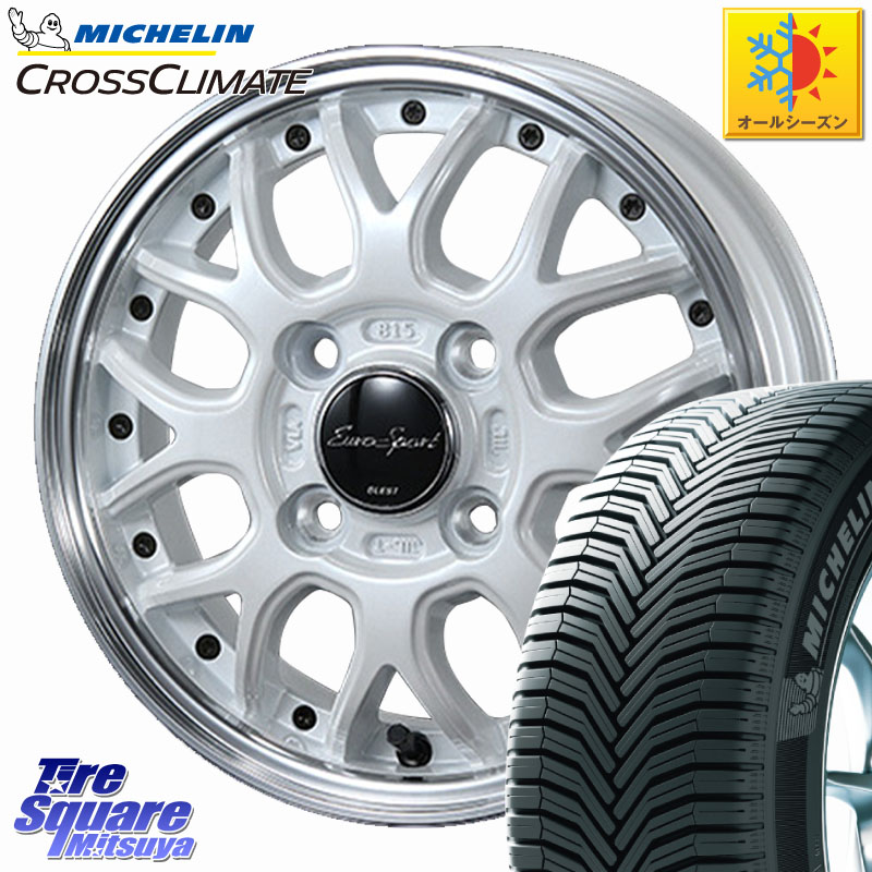 ミシュラン CROSSCLIMATE+ クロスクライメイト+ オールシーズンタイヤ 85T XL 正規 165/70R14 BLEST EuroSport Type815 軽自動車専用 ホイール 14インチ 14 X 4.5J +45 4穴 100 Mx27/37/47Sソリオ・デリカD2 ハスラー MAx6S系ソリオ