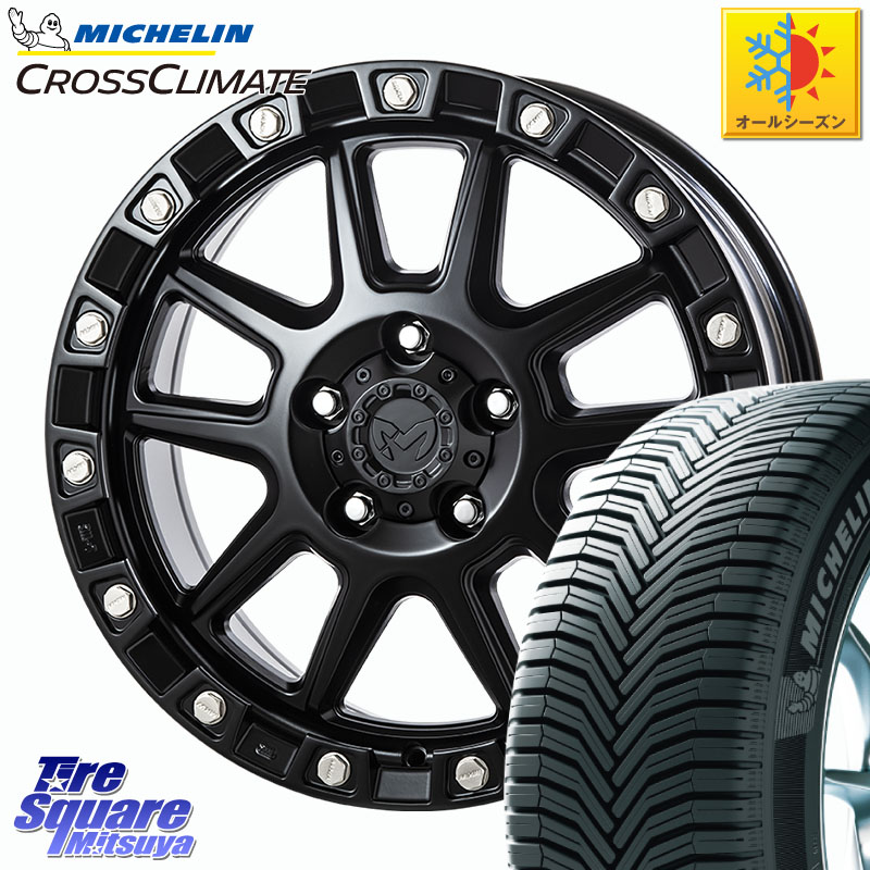 ミシュラン CROSSCLIMATE SUV クロスクライメイト SUV オールシーズンタイヤ 107V XL MO 正規 235/60R18 MKW M205 ブラックキャット ホイール 18インチ 18 X 8.0J +40 5穴 114.3 50系RAV4 FE0系アリアARIYA T33エクストレイル アウトランダーPHEV