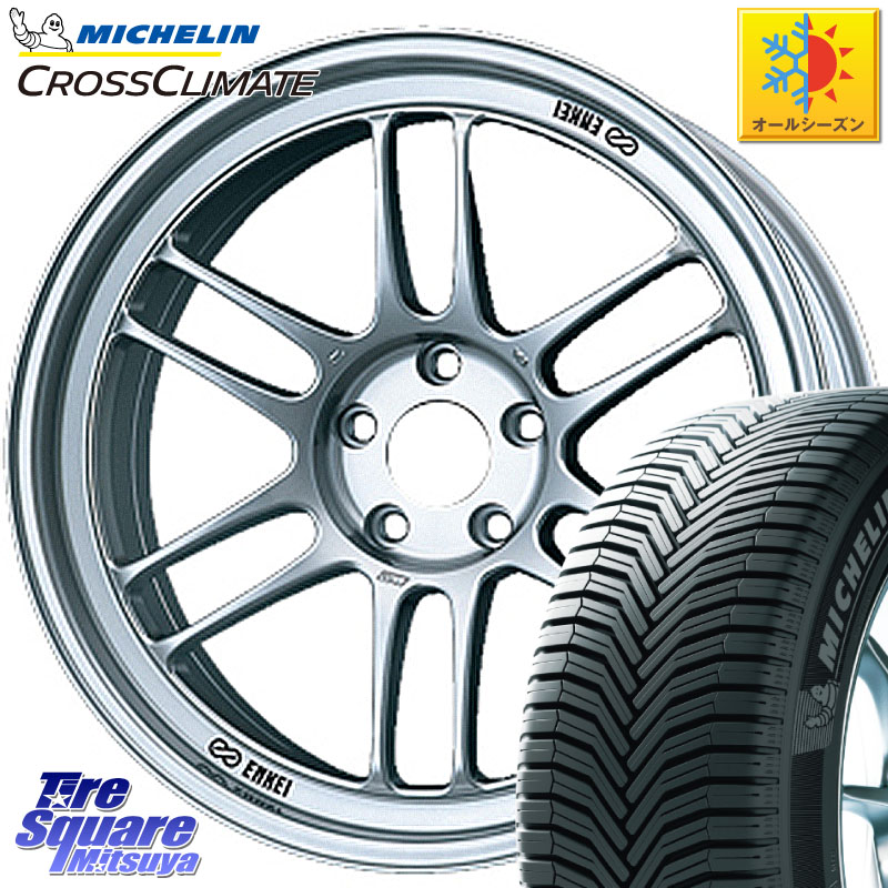 ミシュラン CROSSCLIMATE SUV クロスクライメイト SUV オールシーズンタイヤ 103V AO 正規 235/60R18 ENKEI エンケイ Racing RPF1 SILVER ホイール 18 X 7.5J +48 5穴 114.3