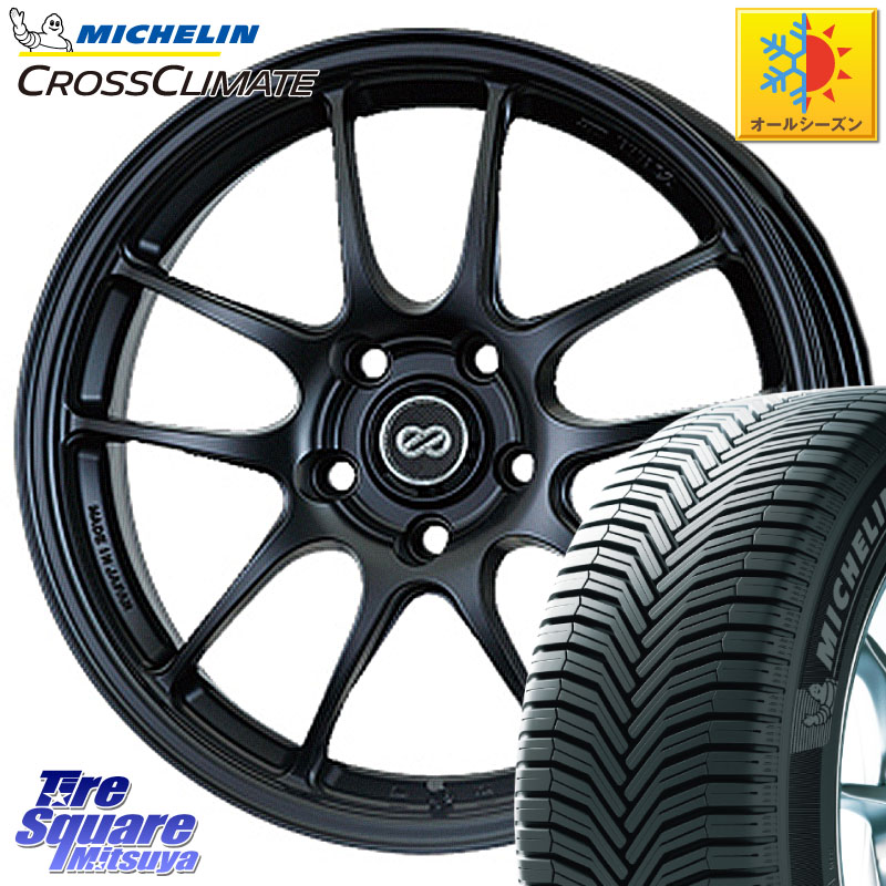 ミシュラン CROSSCLIMATE SUV クロスクライメイト SUV オールシーズンタイヤ 107V XL MO 正規 235/60R18ENKEI エンケイ PerformanceLine PF01 BK ホイール 18X8.5J 35 5穴 114.3 アウトランダーPHEV|タイヤスクエアミツヤ