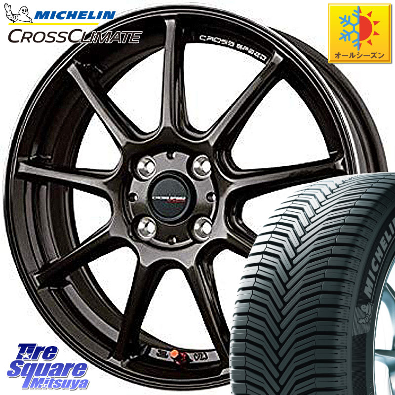 ミシュラン CROSSCLIMATE+ クロスクライメイト+ オールシーズンタイヤ 85H XL 正規 165/65R15HotStuff クロススピード RS9 RS-9 軽量 ホイール 15インチ 15X4.5J 45 4穴 100 ダイハツTAFT Mx27/37/47Sソリオ・MB37SデリカD2 MAx6S系ソリオ デリカ ミニ DELICA MINI デ|タイヤスクエアミツヤ