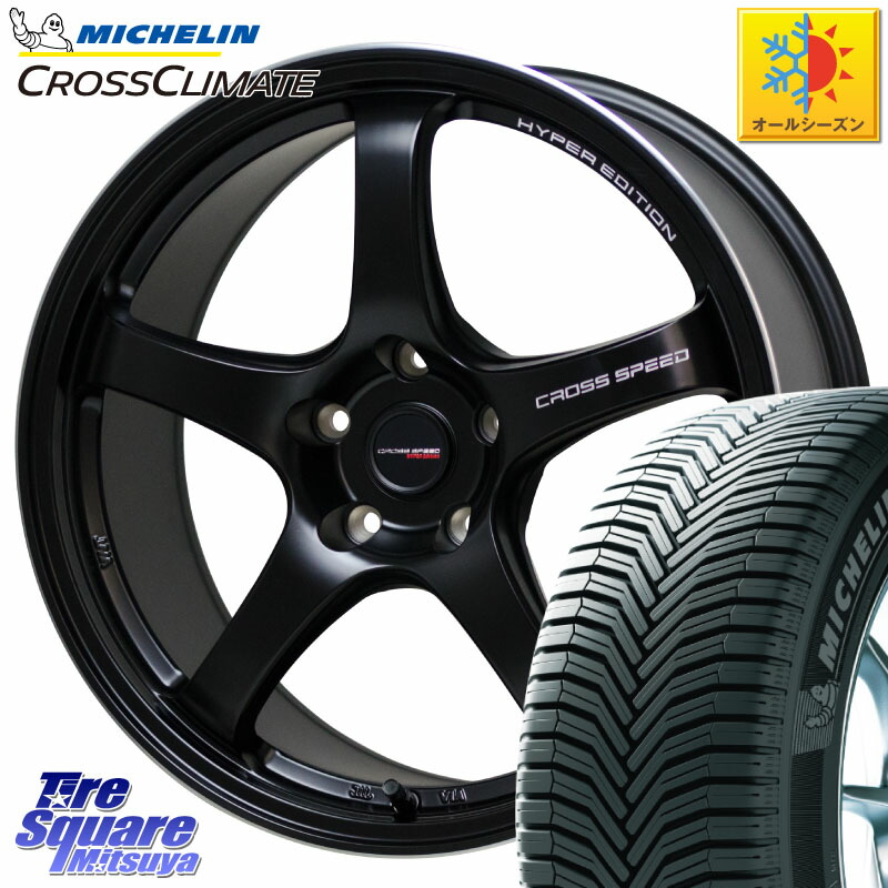 ミシュラン CROSSCLIMATE SUV クロスクライメイト SUV オールシーズンタイヤ 107V XL MO 正規 235/60R18 HotStuff クロススピード CR5 CR-5 軽量 BK ホイール 18インチ 18 X 8.5J +38 5穴 114.3 アウトランダーPHEV 105,860円
