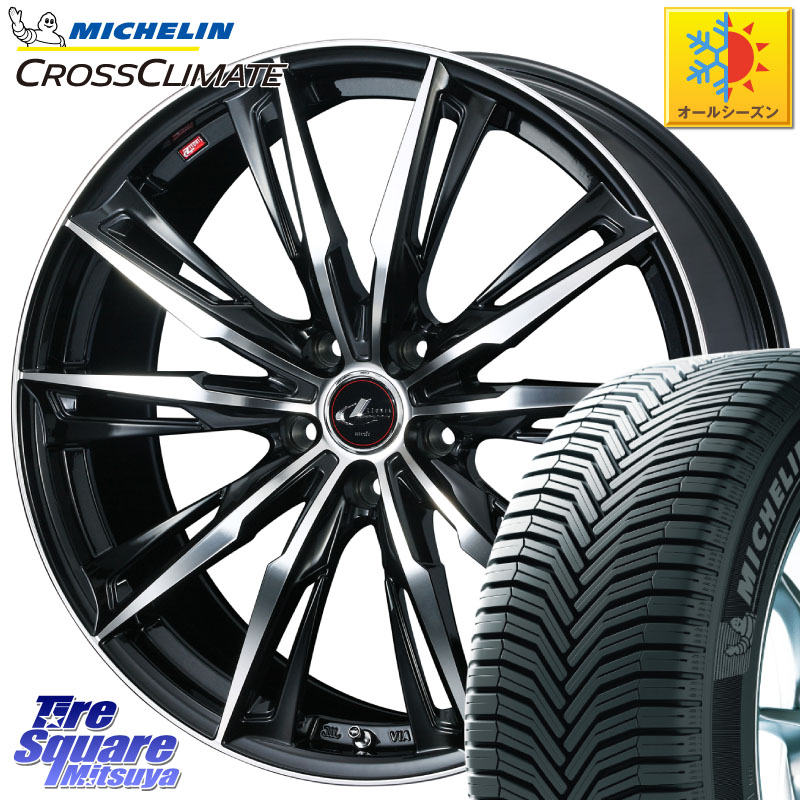 ミシュラン CROSSCLIMATE SUV クロスクライメイト SUV オールシーズンタイヤ 107V XL MO 正規 235/60R18 WEDS LEONIS レオニス GX PBMC ウェッズ ホイール 18インチ 18 X 8.0J +42 5穴 114.3 50系RAV4 FE0系アリアARIYA T33エクストレイル アウトランダーPHEV