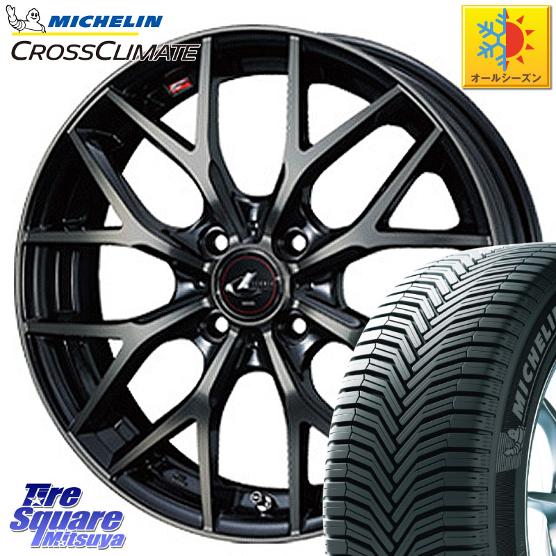 ミシュラン CROSSCLIMATE+ クロスクライメイト+ オールシーズンタイヤ 85T XL 正規 165/70R14WEDS 【欠品次回09月上旬】 レオニス MX ウェッズ Leonis ホイール 14インチ 14X4.5J 45 4穴 100 Mx27/37/47Sソリオ・MB37SデリカD2 ハスラー MAx6S系ソリオ デリカD:2 D2 Ke｜タイヤスクエアミツヤ