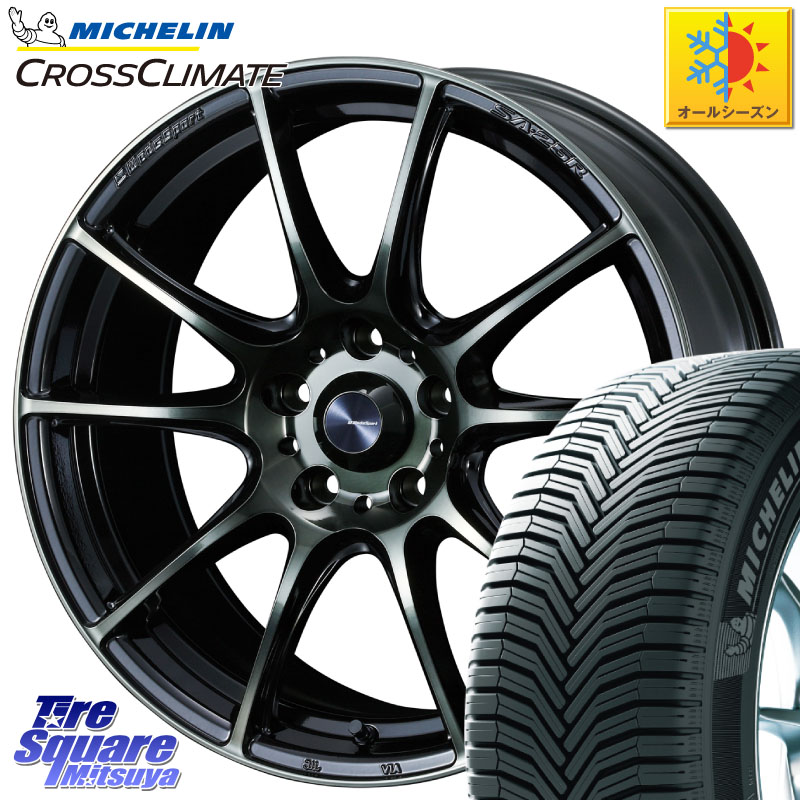 ミシュラン CROSSCLIMATE SUV クロスクライメイト SUV オールシーズンタイヤ 103V AO 正規 235/60R18 WEDS SA-25R WBC ウェッズ スポーツ ホイール 18インチ 18 X 8.5J +35 5穴 114.3 アウトランダーPHEV