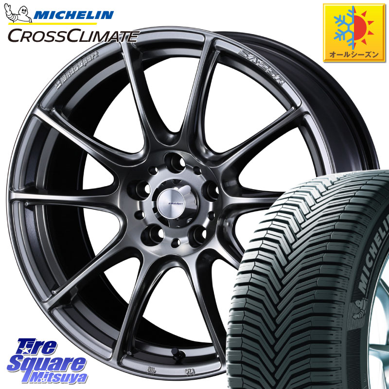 ミシュラン CROSSCLIMATE SUV クロスクライメイト SUV オールシーズンタイヤ 107V XL MO 正規 235/60R18WEDS WedsSport SA-25R SA25R ウェッズ スポーツ ホイール 18インチ 18X8.5J 35 5穴 114.3 アウトランダーPHEV|タイヤスクエアミツヤ