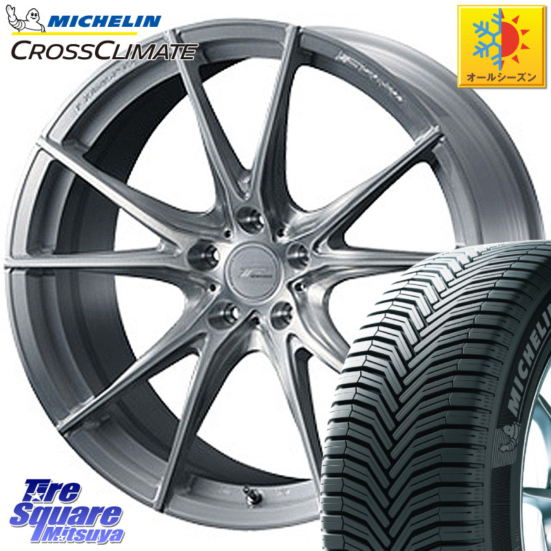 ミシュラン CROSSCLIMATE クロスクライメイト オールシーズンタイヤ 102V XL AO 正規 225/55R18 WEDS F ZERO FZ-2 FZ2 鍛造 FORGED ホイール18インチ エフゼロ 18 X 7.5J +45 5穴 100