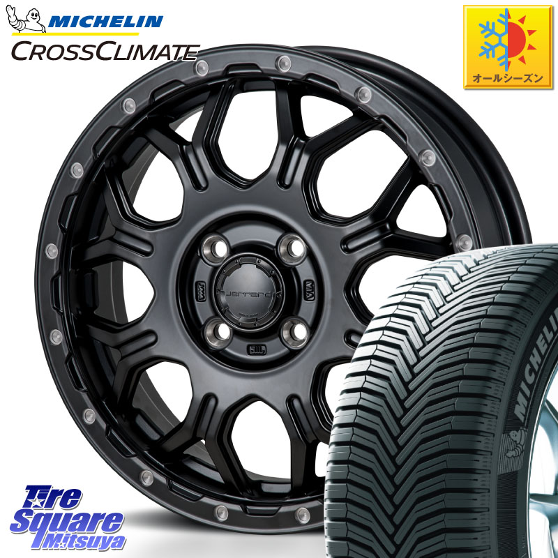 ミシュラン CROSSCLIMATE+ クロスクライメイト+ オールシーズンタイヤ 85H XL 正規 165/65R15 MONZA HI-BLOCK JERRARD ホイール 4本 15インチ 15 X 4.5J +43 4穴 100 ダイハツTAFT Mx27/37/47Sソリオ・デリカD2 MAx6S系ソリオ
