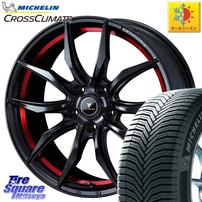 ミシュラン CROSSCLIMATE SUV クロスクライメイト SUV オールシーズンタイヤ 107V XL MO 正規 235/60R18 WEDS NOVARIS ROHGUE VF ノヴァリス ホイール 18インチ ローグ 18 X 8.0J +42 5穴 114.3 50系RAV4 FE0系アリアARIYA T33エクストレイル アウトランダーPHEV