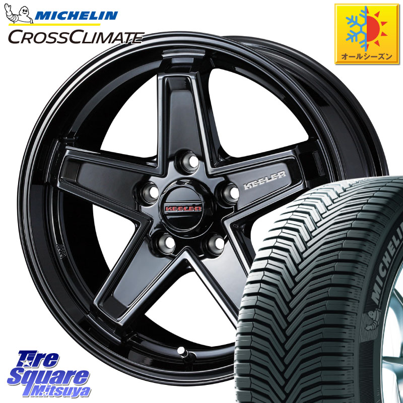 ミシュラン CROSSCLIMATE SUV クロスクライメイト SUV オールシーズンタイヤ 106V XL 正規 235/60R17 WEDS KEELER TACTICS ブラック ホイール 4本 17インチ キーラー タクティクス 17 X 7.0J(US) +35 5穴 110