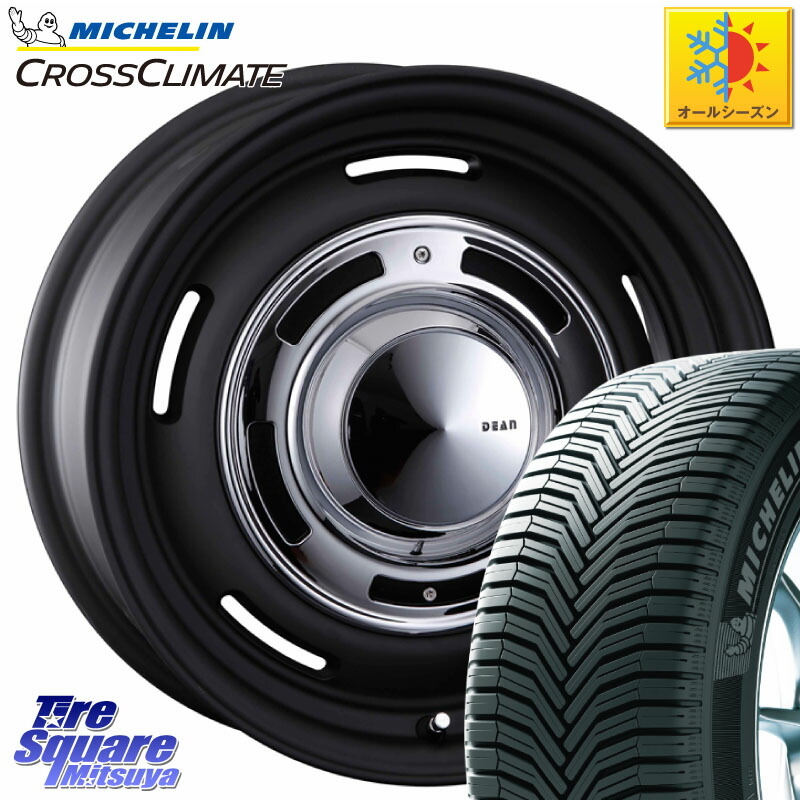 ミシュラン CROSSCLIMATE+ クロスクライメイト+ オールシーズンタイヤ 83T XL 正規 165/65R14CRIMSON ディーン クロスカントリー ブラック 14インチ 14X4.5J 43 4穴 100 キャスト[アクティバ] ピクシスジョイ[Cグレード] ハイゼットアゲトラCustom車用※軽自動車専用ホ｜タイヤスクエアミツヤ 90,189円