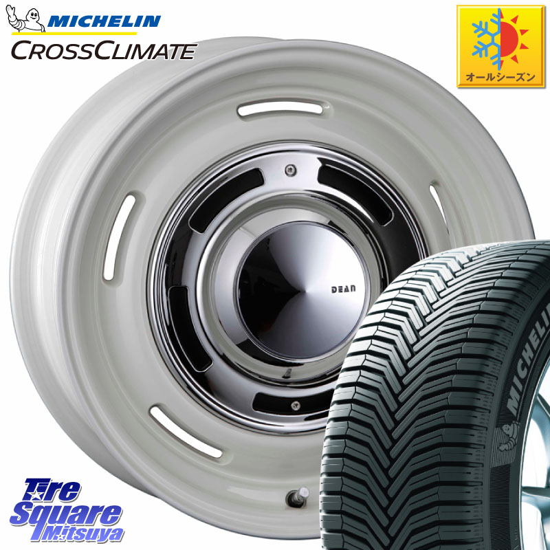 ミシュラン CROSSCLIMATE+ クロスクライメイト+ オールシーズンタイヤ 83T XL 正規 165/65R14CRIMSON ディーン クロスカントリー ホワイト 14インチ 14X4.5J 43 4穴 100 キャスト[アクティバ] ピクシスジョイ[Cグレード] ハイゼットアゲトラCustom車用※軽自動車専用ホ｜タイヤスクエアミツヤ