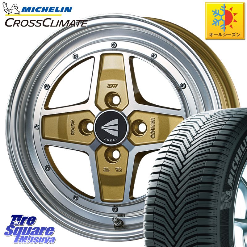 ミシュラン CROSSCLIMATE+ クロスクライメイト+ オールシーズンタイヤ 85H XL 正規 175/60R15 ENKEI エンケイ NEO CLASSIC APACHE2 アパッチ ネオクラシック 15インチ 15 X 5.0J +45 4穴 100 Mx27/37/47Sソリオ・デリカD2