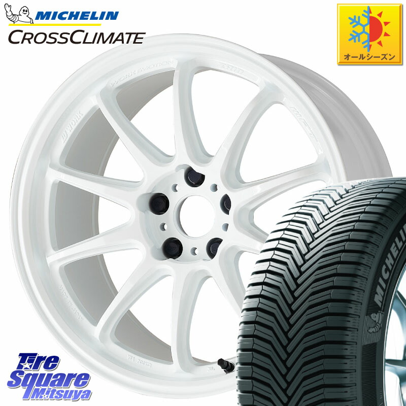 ミシュラン CROSSCLIMATE SUV クロスクライメイト SUV オールシーズンタイヤ 103V AO 正規 235/60R18 WORK ワーク EMOTION エモーション ZR10 18インチ 18 X 7.5J +38 5穴 114.3 50系RAV4 FE0系アリアARIYA T33エクストレイル CX-60 CX-80 アウトランダーPHEV