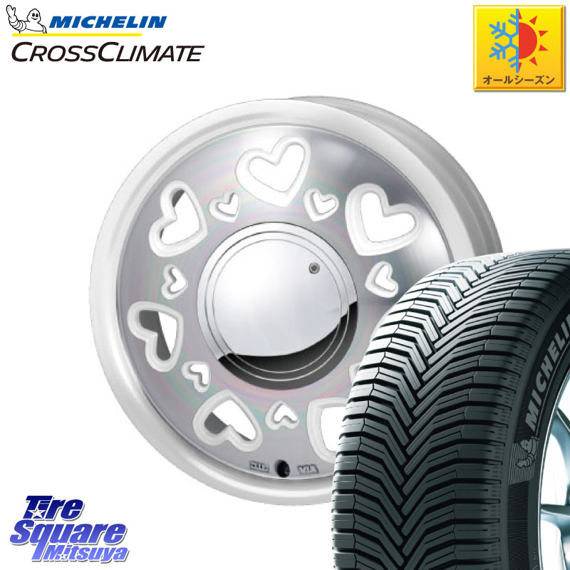 ミシュラン CROSSCLIMATE+ クロスクライメイト+ オールシーズンタイヤ 85H XL 正規 165/65R15 MONZA K Quty キューティー ホイール 15インチ 15 X 4.5J +43 4穴 100 ダイハツTAFT Mx27/37/47Sソリオ・デリカD2 MAx6S系ソリオ