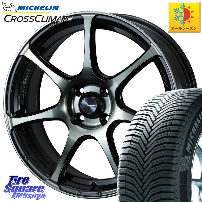 ミシュラン CROSSCLIMATE+ クロスクライメイト+ オールシーズンタイヤ 85H XL 正規 165/65R15WEDS WedsSport SA-75R SA75R ウェッズ スポーツ ホイール 15インチ 15X5.0J 45 4穴 100 ダイハツTAFT Mx27/37/47Sソリオ・MB37SデリカD2 MAx6S系ソリオ デリカ ミニ DELICA|タイヤスクエアミツヤ