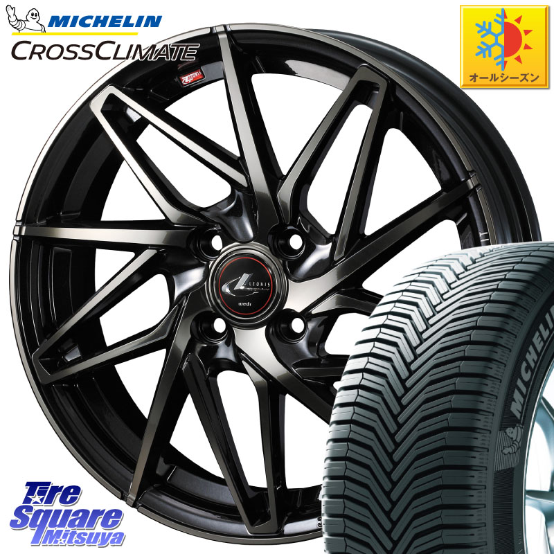 ミシュラン CROSSCLIMATE+ クロスクライメイト+ オールシーズンタイヤ 85H XL 正規 175/60R15 WEDS 40563 レオニス LEONIS IT PBMCTI 15インチ 15 X 5.5J +50 4穴 100 K13マーチ