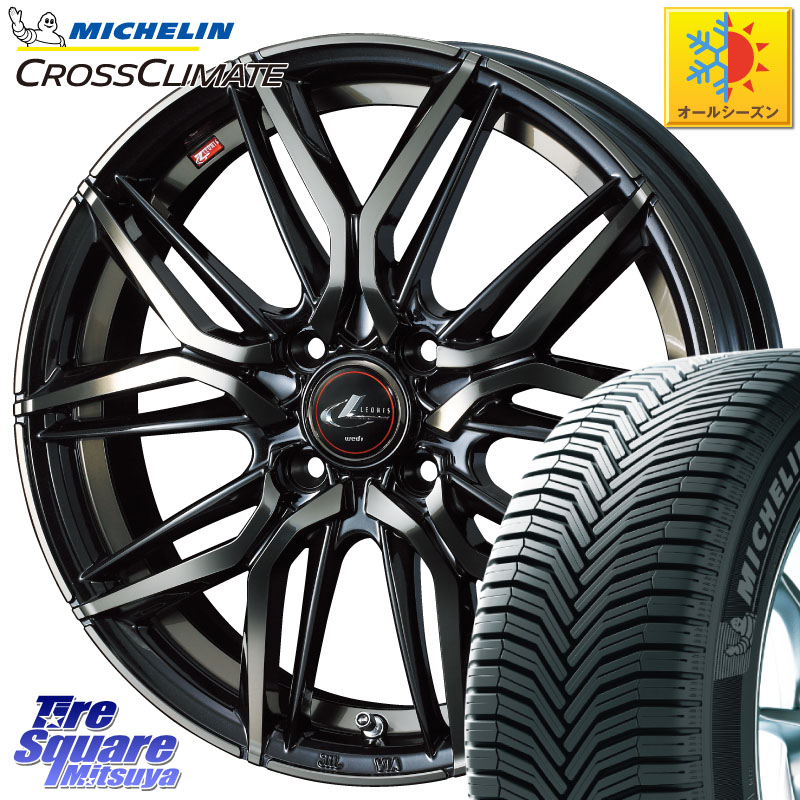 ミシュラン CROSSCLIMATE+ クロスクライメイト+ オールシーズンタイヤ 85H XL 正規 165/65R15 WEDS 40773 レオニス LEONIS LM PBMCTI 15インチ 15 X 4.5J(J) +45 4穴 100 MAD7Sソリオ・MBD7SデリカD2