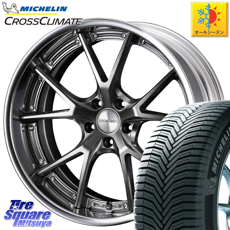 ミシュラン CROSSCLIMATE クロスクライメイト オールシーズンタイヤ 102V XL AO 正規 225/55R18WEDS MAVERICK 905S PS S-LoDisk 18インチ 2ピース 18X7.5J 32 5穴 114.3 デリカD:5(26+) デリカD:5 D5 カスタムサイズ RVR|タイヤスクエアミツヤ