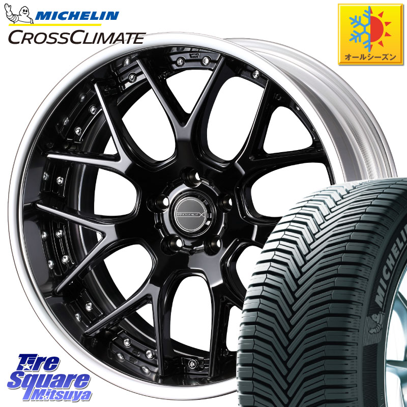 ミシュラン CROSSCLIMATE SUV クロスクライメイト SUV オールシーズンタイヤ 103V AO 正規 235/60R18 WEDS MAVERICK 1307M BK S-LoDisk 18インチ 2ピース 18 X 8.5J +44 5穴 114.3