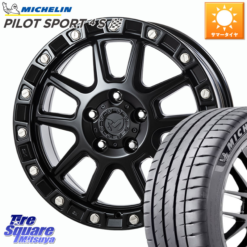 MKW M205 ブラックキャット ホイール 18インチ 18 X 8.0J +40 5穴 114.3 ミシュラン PILOT SPORT4S パイロットスポーツ4S (92Y) XL 正規 225/40R18
