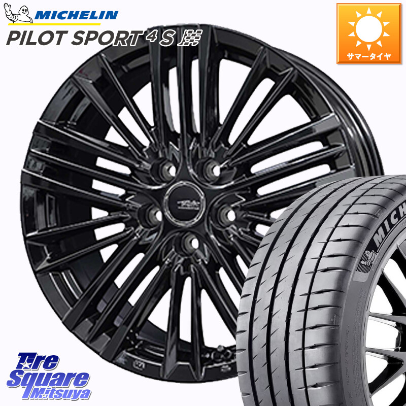 ミシュラン PILOT SPORT4S パイロットスポーツ4S (96Y) XL 正規 235/40R19KYOHO TAYLOR TL-1 テイラー パウダーコート・ブラック M14球面座ボルト専用 ホイール 19インチ 19X8.0J(M14B) 38 5穴 114.3 レクサスIS30系後期｜タイヤスクエアミツヤ