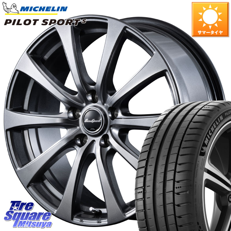 MANARAY MID EuroSpeed G10 在庫● ホイール 18インチ 18 X 7.5J +37 5穴 114.3 ミシュラン PILOT SPORT5 パイロットスポーツ5 95Y XL ★ 正規 225/45R18