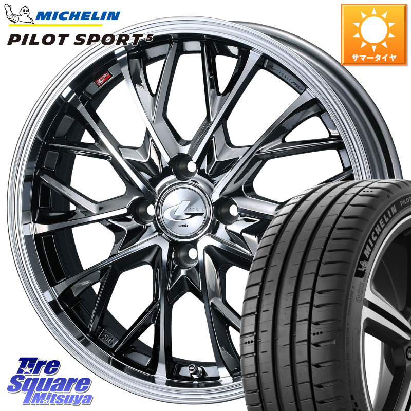 WEDS LEONIS MV レオニス MV BMCMC ホイール 16インチ 16 X 6.0J +42 4穴 100 ミシュラン PILOT SPORT5 パイロットスポーツ5 87W XL 正規 205/45R16