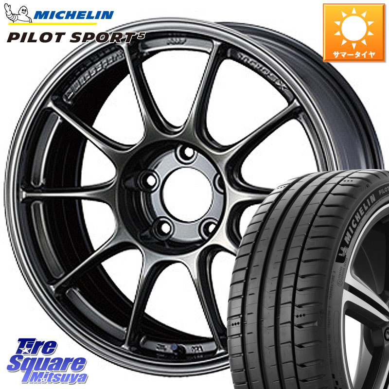 ミシュラン PILOT SPORT5 パイロットスポーツ5 (87Y) XL 正規 215/40R17WEDS WedsSport TC-105X TC105X ウェッズ スポーツ ホイール 17インチ 17X8.0J 38 5穴 114.3｜タイヤスクエアミツヤ