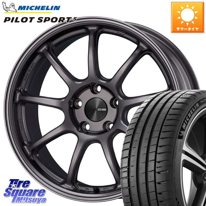 ENKEI PerformanceLine PF09 ホイール 4本 18インチ 18 X 7.5J +48 5穴 100 ミシュラン PILOT SPORT5 パイロットスポーツ5 (99Y) XL 正規 225/50R18